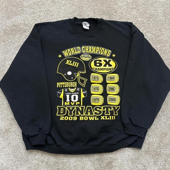 Pittsburgh Steelers World Champions 6X Champions Crewneck Sweatshirt 2XL - Picture 1 of 6